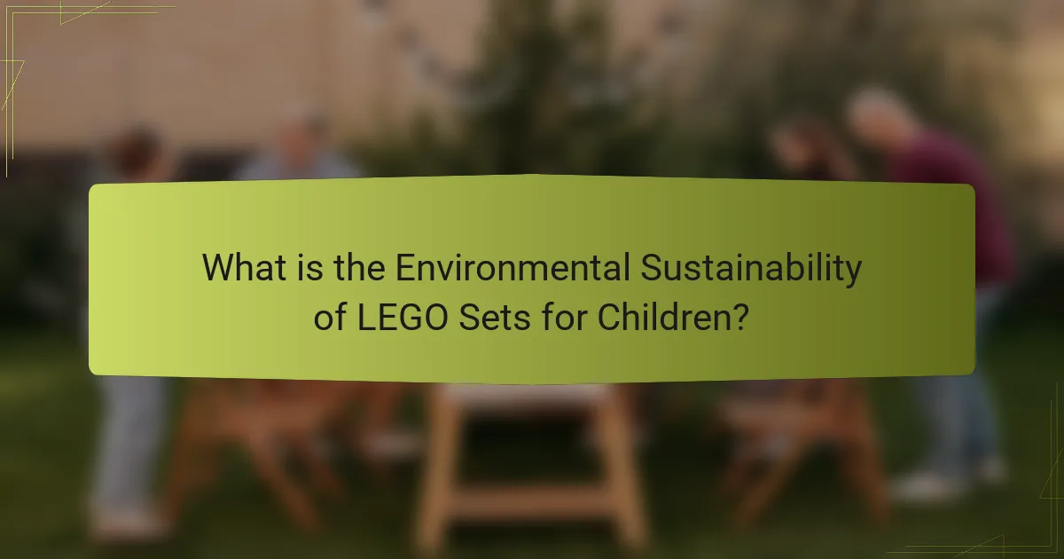 What is the Environmental Sustainability of LEGO Sets for Children?